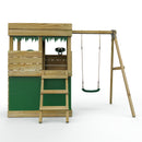 Aire de jeux ClassicPlay Premium Yellowstone avec balançoire simple, toboggan et kit de cabanes d’aventure et de jeu