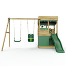 Aire de jeux ClassicPlay Premium Yosemite avec double balançoire, toboggan et kit de cabanes d’aventure et de jeu