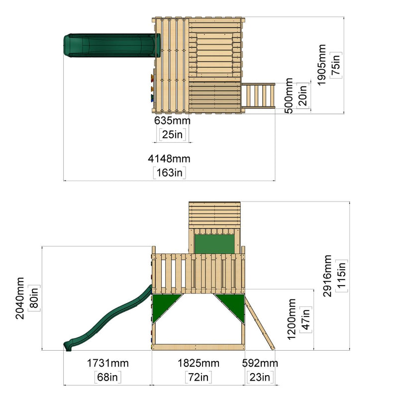 Cabane enfant sur pilotis PolarPlay Météorite